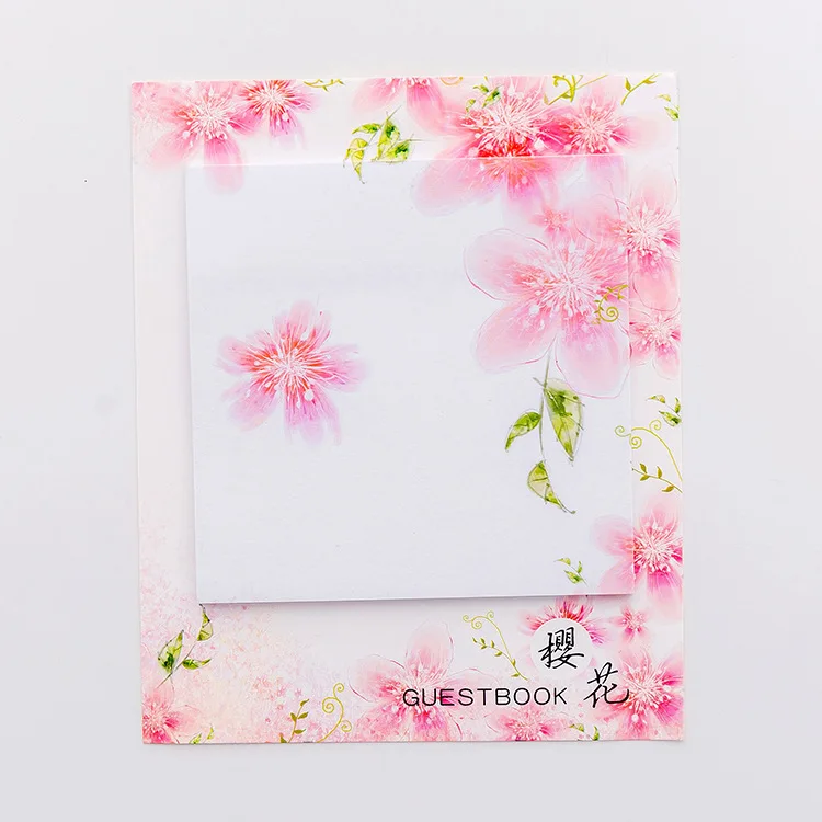 1 шт. растения японский Вишневый Розовый Набор стикеров для заметок бумажный стикер кавайный блокнот канцелярский школьный офисный - Цвет: style 1