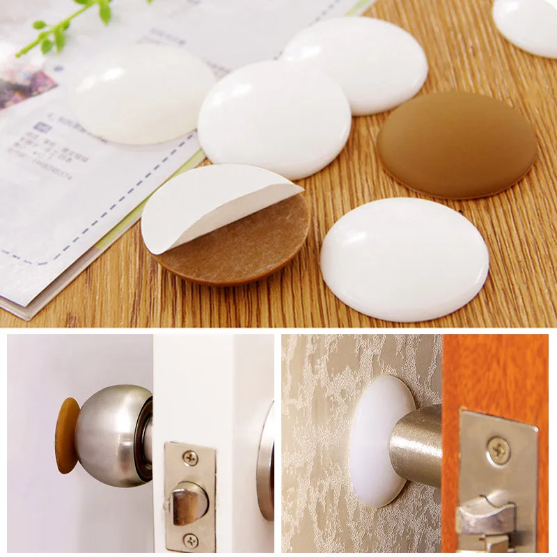 

Rubber Doorknob Protective Shock Collision Rails Mat Pad Silent Door Rear Wall Mute Touch Pad Door Handle Collision Wall Sticker