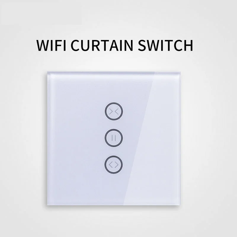 

Smart Wi-Fi curtain switch EU version Glass Panel Tuya app control voice control by Amazon Alexa Google home for smart home