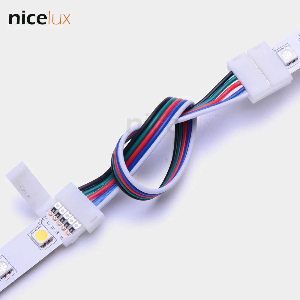 Klappe Stripes 12mm RGBW Verbindungsstück 5-Pin für zwei RGB-W Streifen Klappe Stripes 12mm RGBW Verbindungsstück 5-Pin für zwei RGB-W Streifen