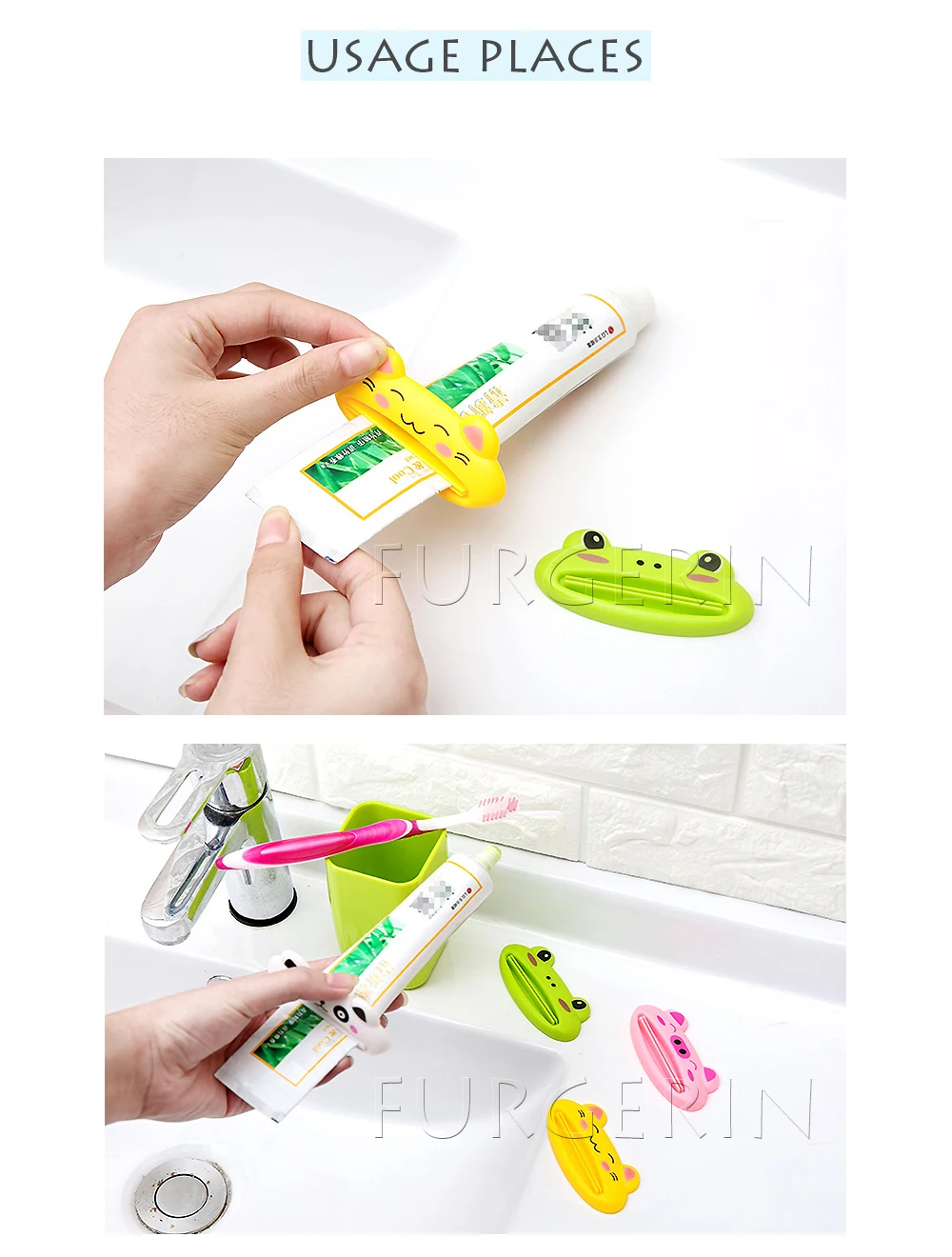 FURGERIN 1 шт. креативная зубная паста соковыжималка для ванной трубки мультфильм зубная паста диспенсер милые зубные пасты товары для дома, ванной