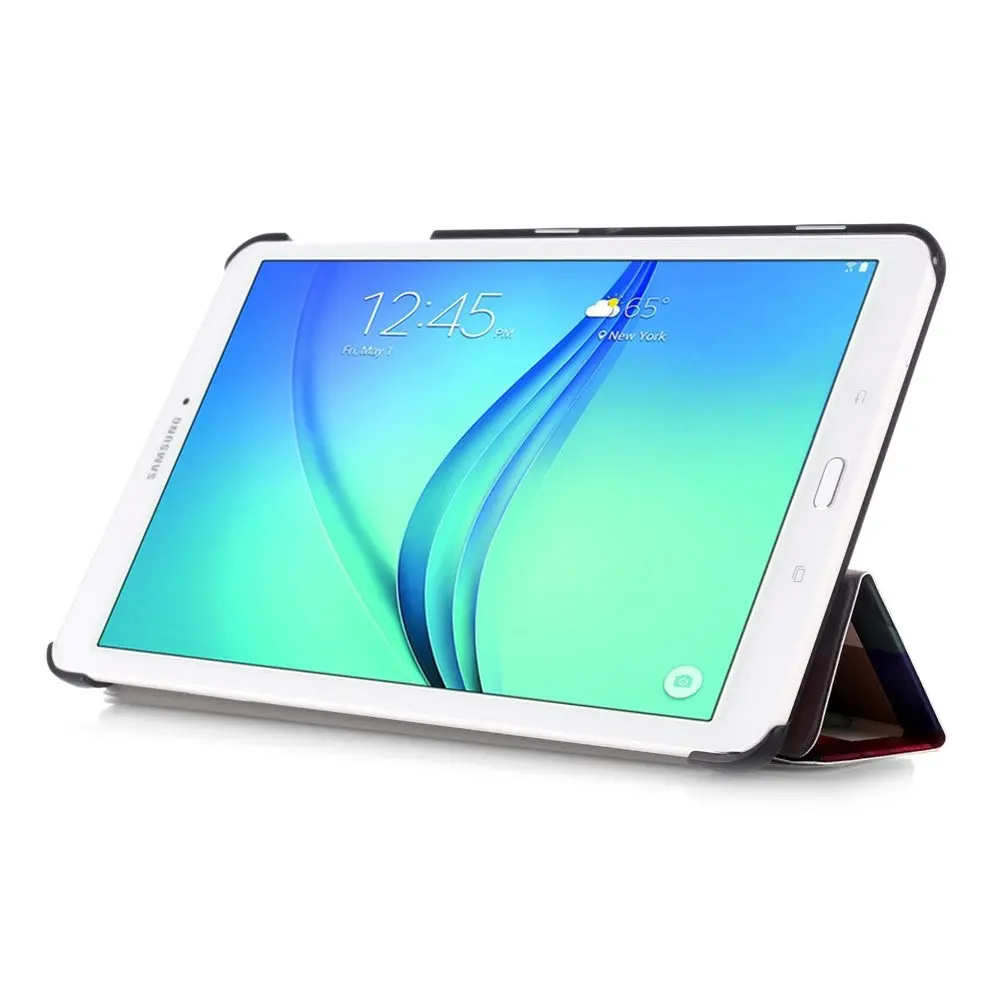 Чехол для Samsung Tab E 9 6 новые модные разноцветные чехлы из искусственной кожи с