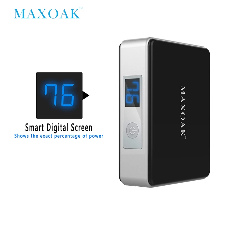 MAXOAK 5200mAh mini power bank portable external battery Digital Display battery bank charger mobile phone