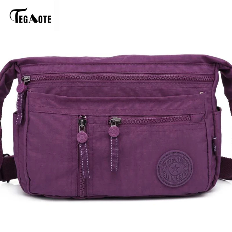 TEGAOTE الأزياء متعددة سستة جيب النساء صغيرة مصغرة الكتف رسول Crossbody حقيبة السيدات حقيبة يد الهاتف المحمول الحقيبة
