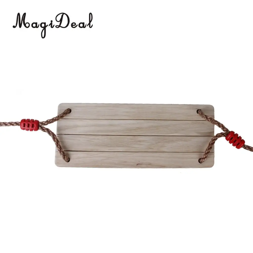 High Quality Birch Wood Outdoor Swing Set Seat with Rope for Children Kids Adult Toy Park Garden Yard Playground Accessory
