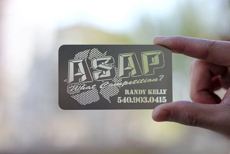 Персонализированная контурная резка качественная визитная карточка из нержавеющей стали