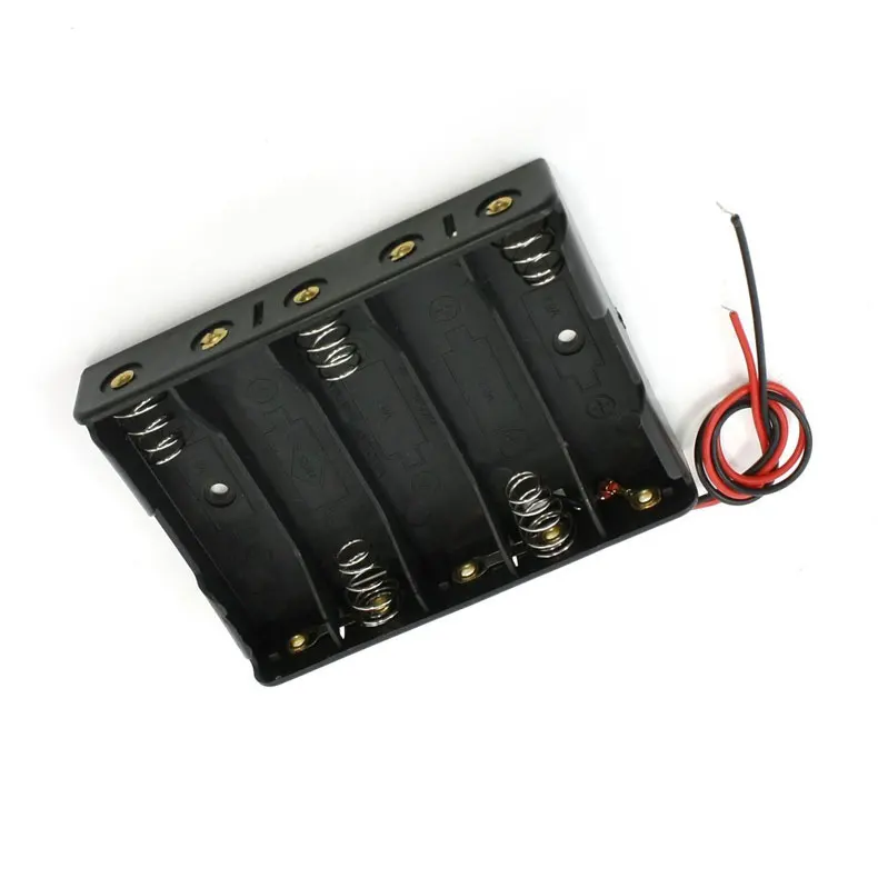 Etmakit 5x1 5 V AA батарейный отсек держатель Чехол Коробка провод черный NK Shopping| |