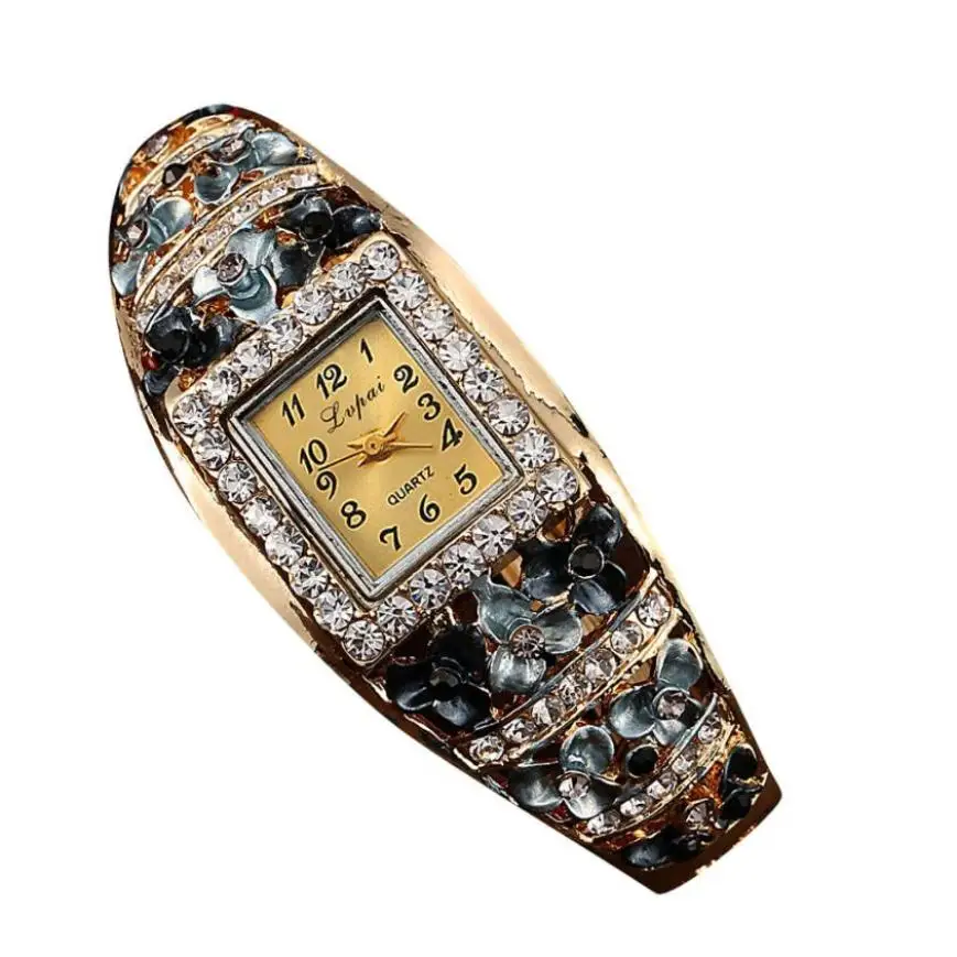 LVPAI, винтажный браслет, женские часы, сплав, кварцевые часы, Роскошные, Топ бренд, кристалл, наручные часы для женщин, Relogio Feminino