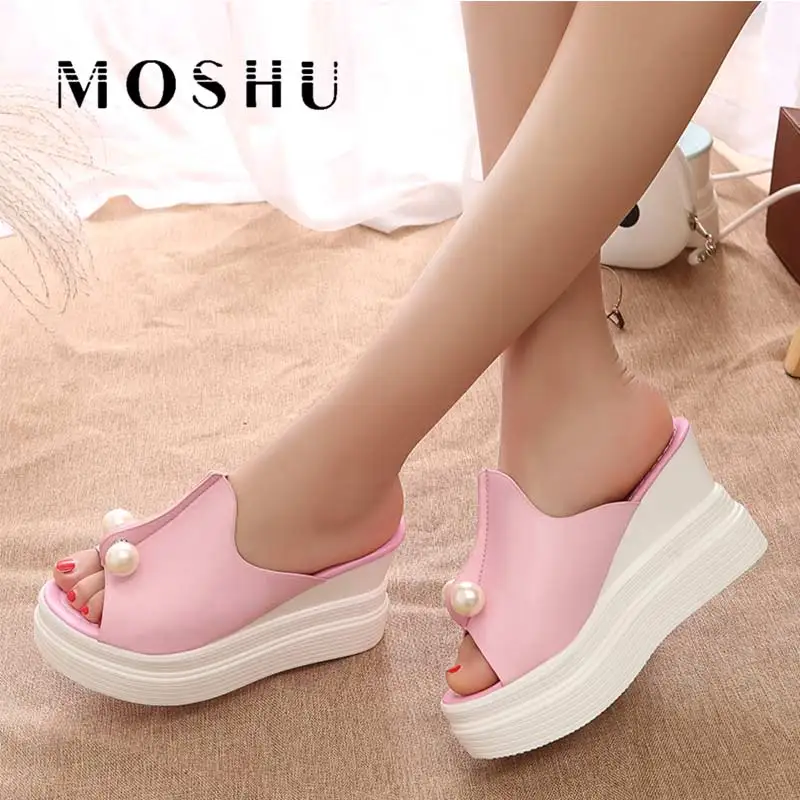 ladies wedge peep toe shoes