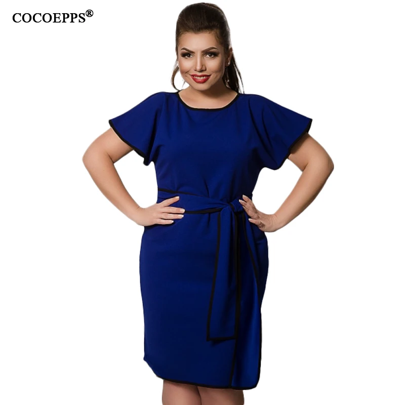 

Patchwork Women Summer Dress Large Size Loose Ruffles Clothing 2019 New Plus Big Size Short Sleeve Dress With Ssahes Vestidos