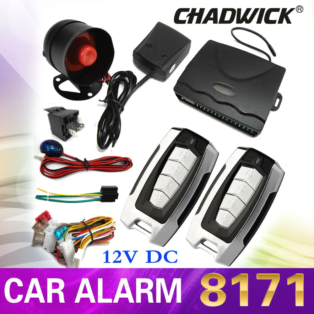 

CHADWICK 1Way Car Vehicle Protection Alarm Security System Door Lock Keyless Entry System sound siren & flash turninglight 8171
