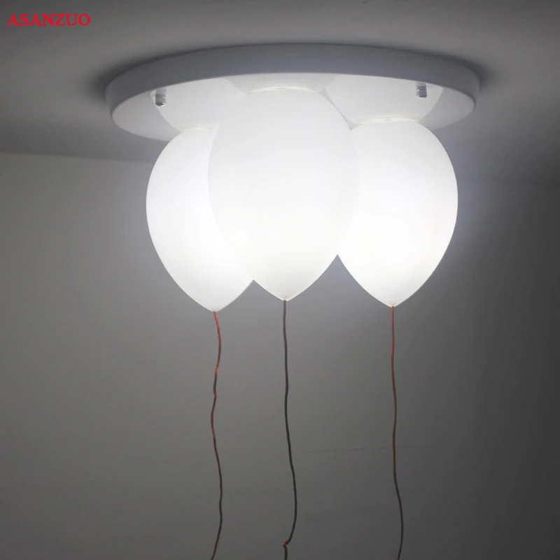 Creative White Glass Balloon Ceiling Light Led E27