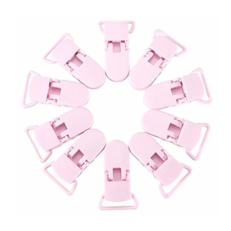 10Pcs Baby Kids T-shape Plastic Pacifier Clips Soother Dummy Style Badge Holder