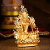 Dorure tranique verte efficace de 14cm en alliage de bouddha doré, fournitures bouddhistes en métal pour la maison et le bureau, artisanat de Statue ► Photo 3/6