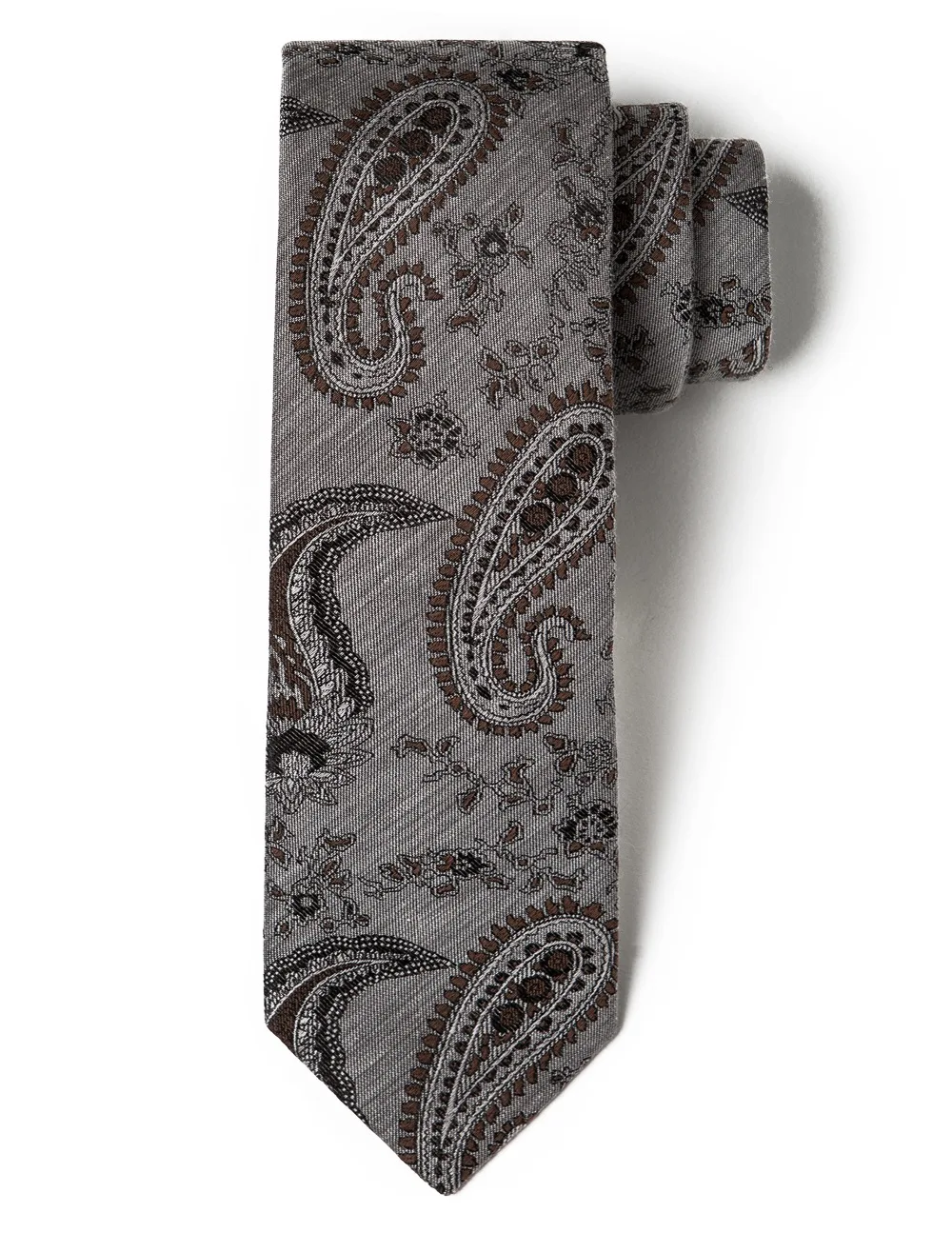 Origin Ties Men's Silk Skinny Tie Handmade 2.25" Retro Paisley Floral
