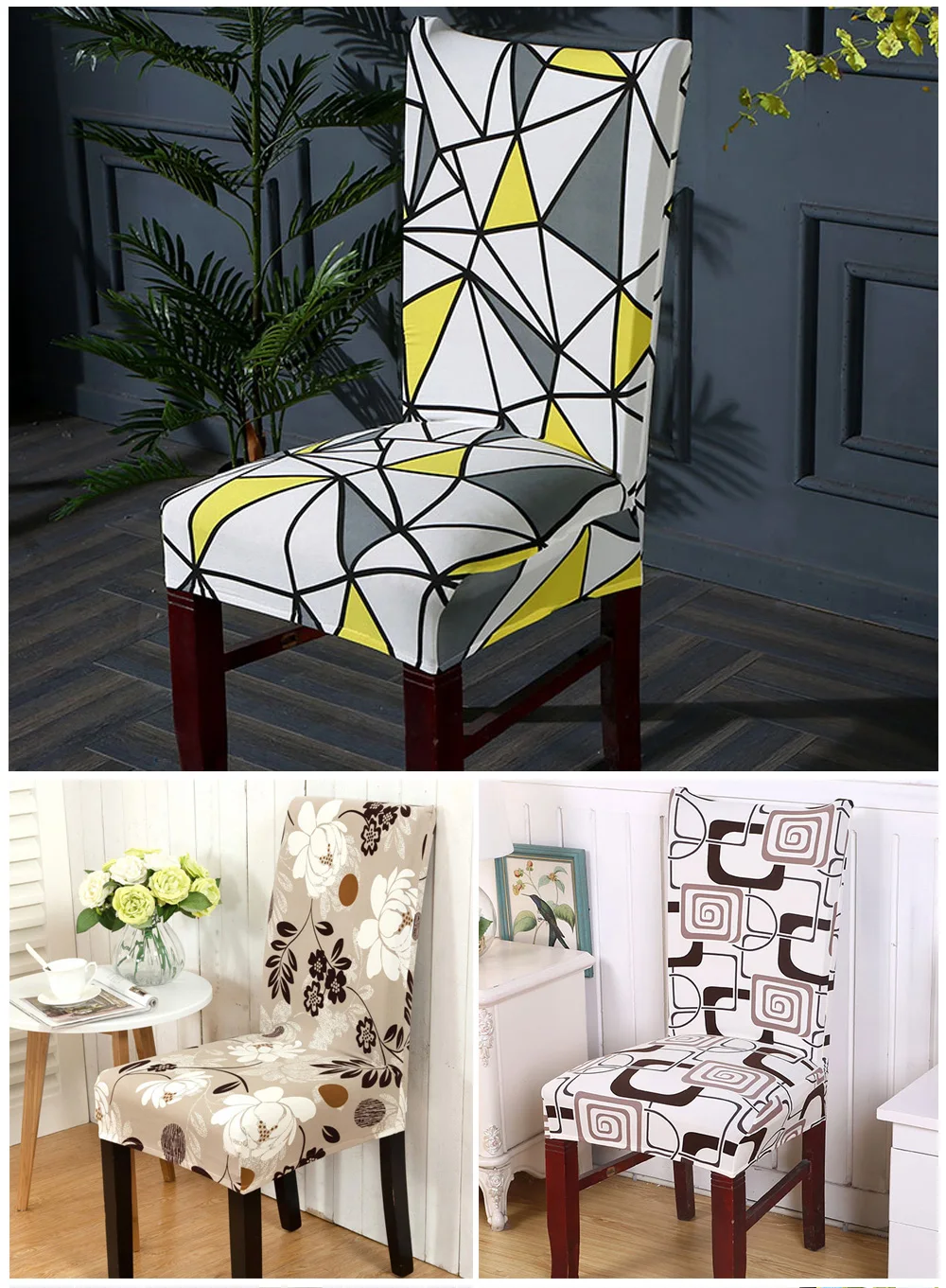 Stretch Chair Cover big elastic seat chair covers painting slipcovers Restaurant banquet hotel home decoration (7)