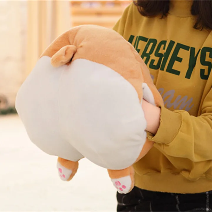 

Novelty Corgi Butt Plush Corgi Pillow Hip Hand Warmer Cartoon Animal Sofa Cushion Stuffed Dog Kids Soft Toy New Year's Toys ZJD