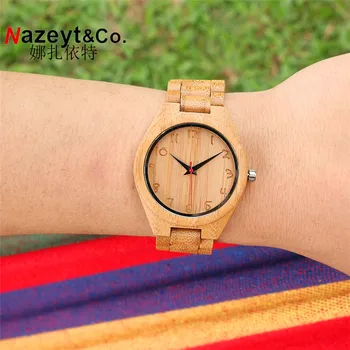 

HOTIME G12 Men's Design full Bamboo strap Wristwatch With number watch dial Men's Quartz Watch Japanese Movement wristwatches