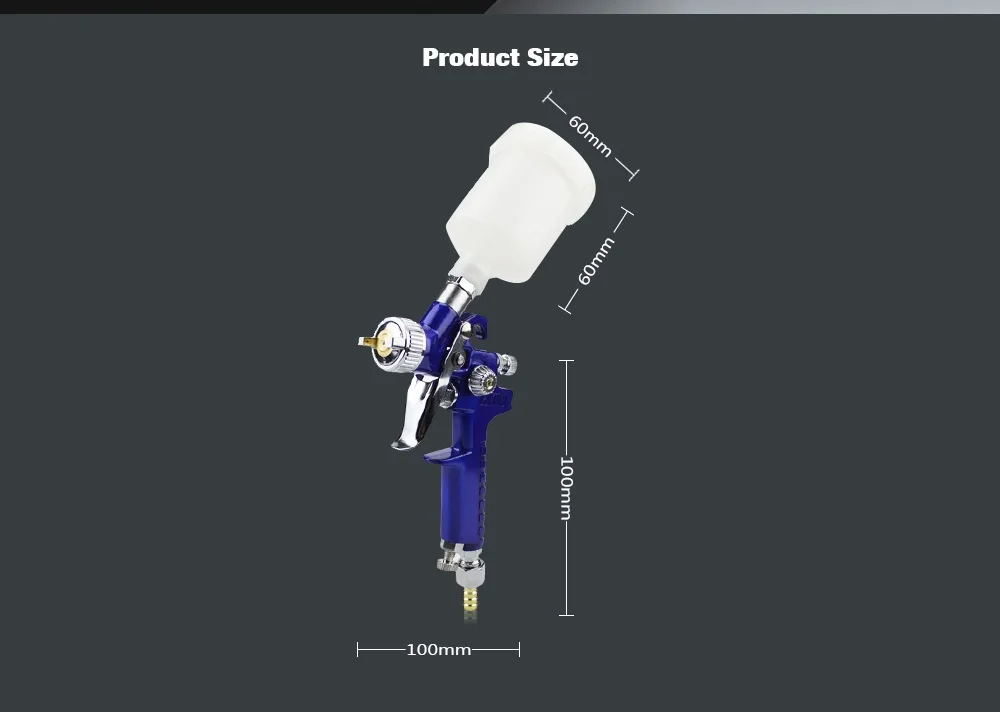 Профессиональный HVLP распылитель AETool 0,8 мм/1,0 мм сопло H-2000 распылитель краски мини-пульверизаторы Аэрограф для окрашивания автомобиля