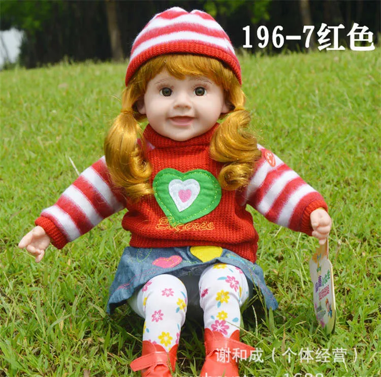 

50CM talking girl doll reborn interactive doll toys battery operated princess girl vinyl doll children's toys bebe gift reborn