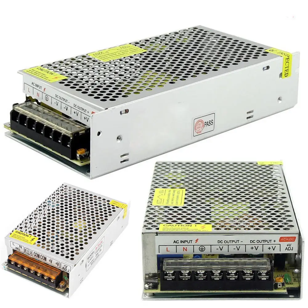 Блок питания светодиодной ленты 60W 100W 300W AC 110V 220V TO DC12V 2A/5A/8.3A/20A/25A/30A адаптер