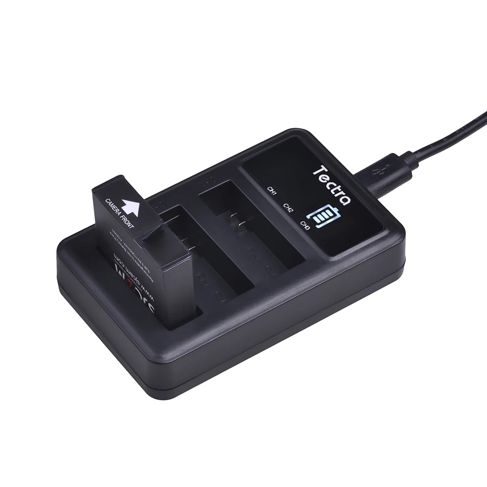 Tectra светодиодный 3-слост USB зарядное устройство для оригинального SJCAM SJ8 батарея для SJ8 Pro/SJ8 Plus/SJ8 Air Action камера батарея