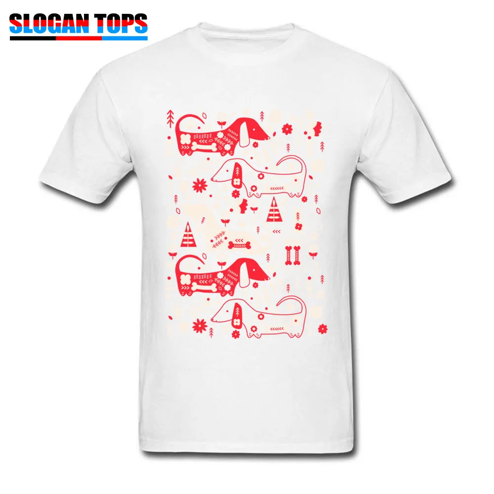 Funny Dog Folk Printed On T Shirts O-Neck 100% Cotton Men's T Shirt Short Sleeve Summer Autumn Printed On Tee-Shirts Dog Folk white