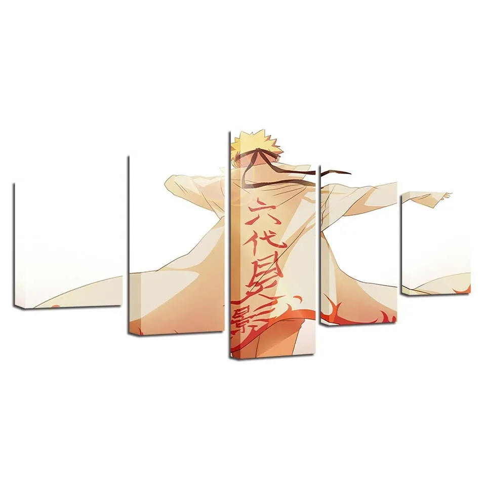 Холст Картины для Гостиная стены Книги по искусству HD печатает 5 шт. Наруто картинки украшения дома uzumaki Naruto Плакаты рамки