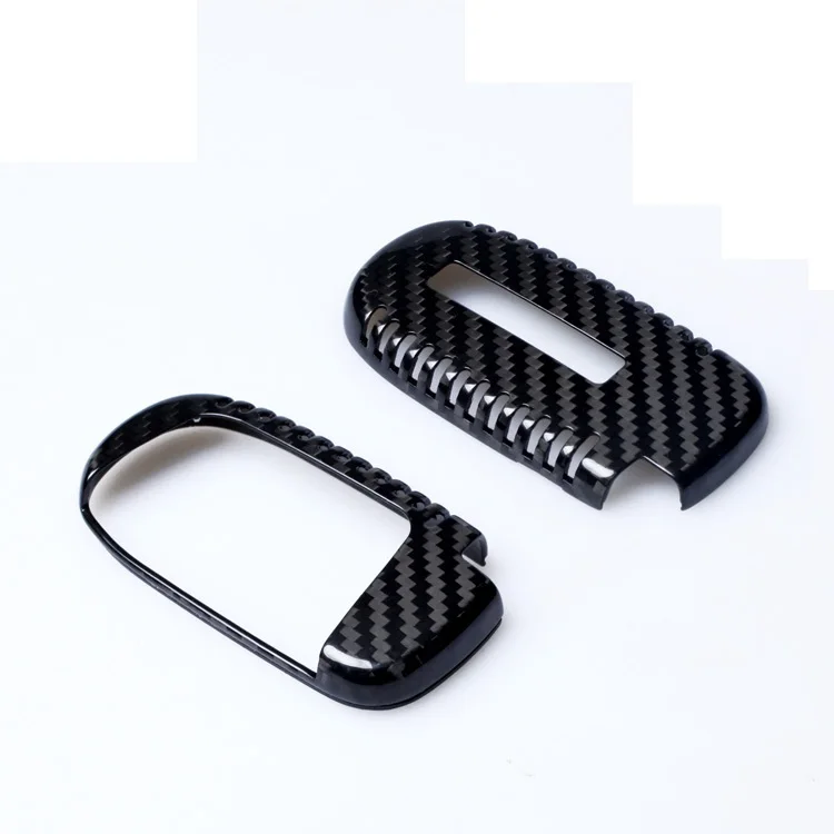 Remote Key Fob Cover Shell For- Jeep Grand Cherokee Carbon Fiber Key Case Car Styling Accessories