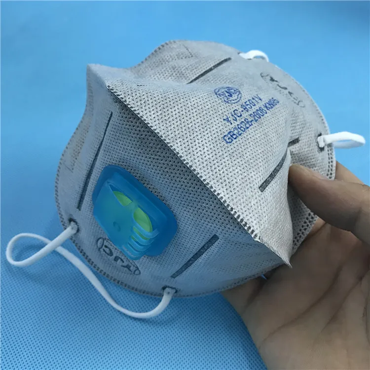 

20pcs Activated carbon masks Antivirus anti fog haze PM2.5 Breathable breathing valve men and women N95 painting welding fumes