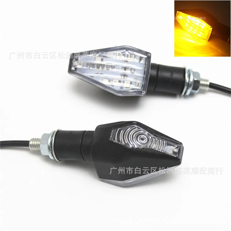 

1 pair 12V Motorcycle LED Turn Signal Indicator Amber Blinker Light Modified Motorbike Dirtbike Turn Signal Indicators Blinker