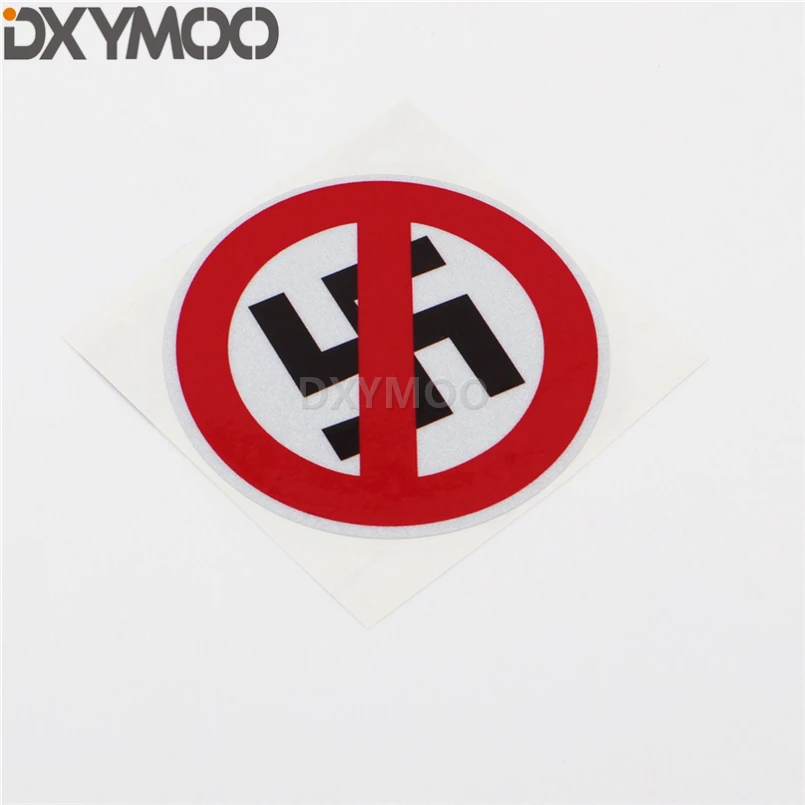 

Car Styling Decal NO Nazis Sign Auto Truck Window Motorcycle Helmet Bike Sticker Waterproof