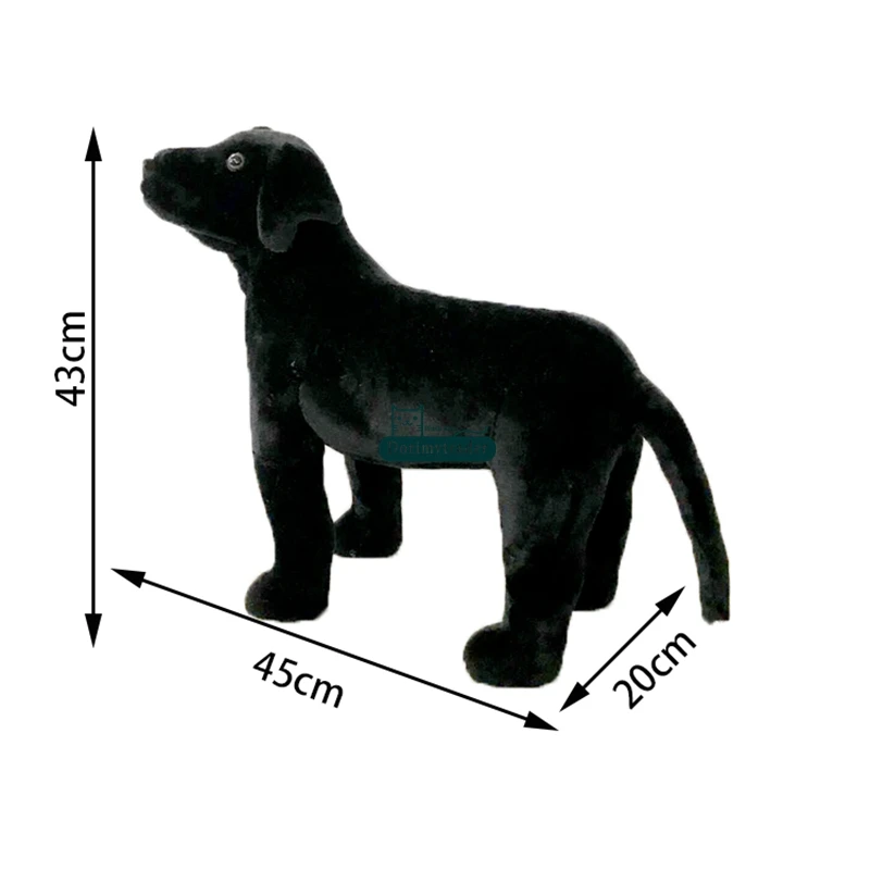 Dorimytrader realistic animal Labrador plush to simulated black dog doll can ride on the back children gift decoration r(10)