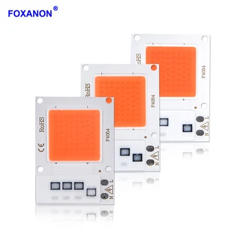 

Foxanon COB LED Lights LED Grow Light Chip Phyto Lamp Full Spectrum 10W 20W 30W LED Diode Growth Lighting For Indoor Plant Seed