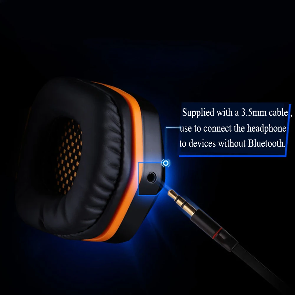 Беспроводные Bluetooth наушники B3505 игровые с микрофоном и кнопками управления 3 5 мм