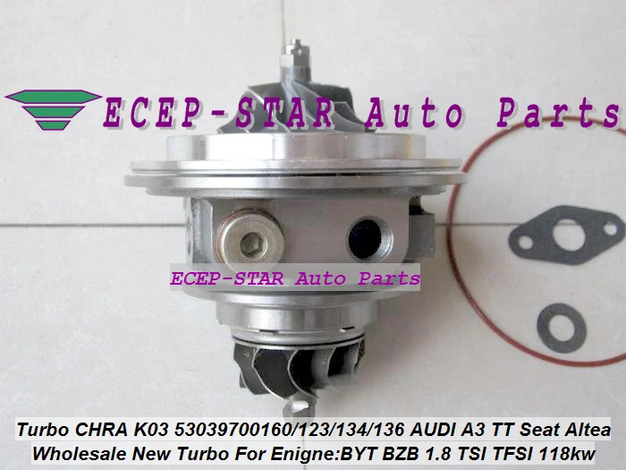 TURBO Cartridge CHRA K03 53039700160 53039880160 For Audi A3 8P PA 2003-
