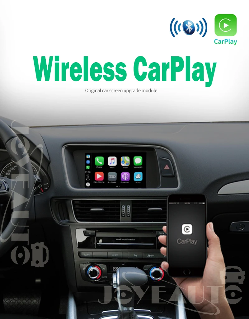 Joyeauto Aftermarket A4 A5 Q5 MMI 3g A6 A7 c6 OEM Wifi беспроводной Apple CarPlay интерфейс модифицированный для Audi с обратной камерой