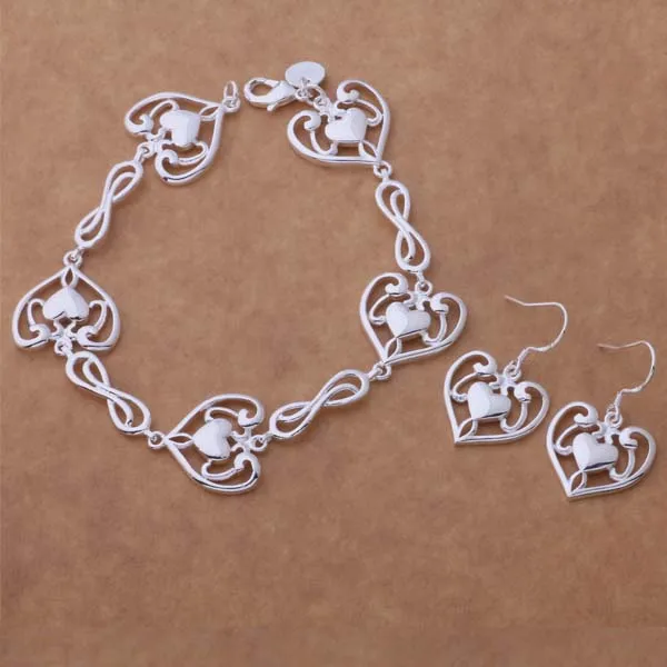 

AS364 Hot 925 sterling silver Jewelry Sets Earring 471 + Bracelet 193 /aoiajfpa auvajmca