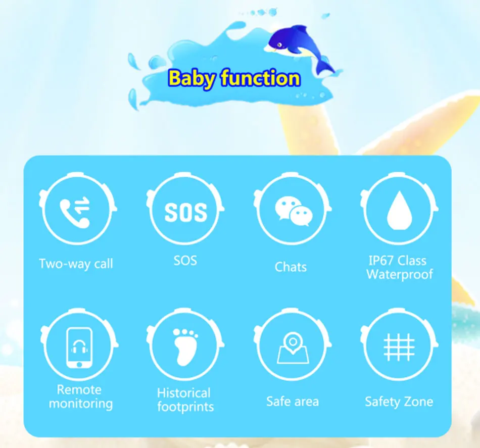 SALFRESA L60 Children Smart Watch Waterproof IP67 Color Touch Screen 1.33'' Baby Safety Kids AGPS LBS Smart Bracelet for Child-21