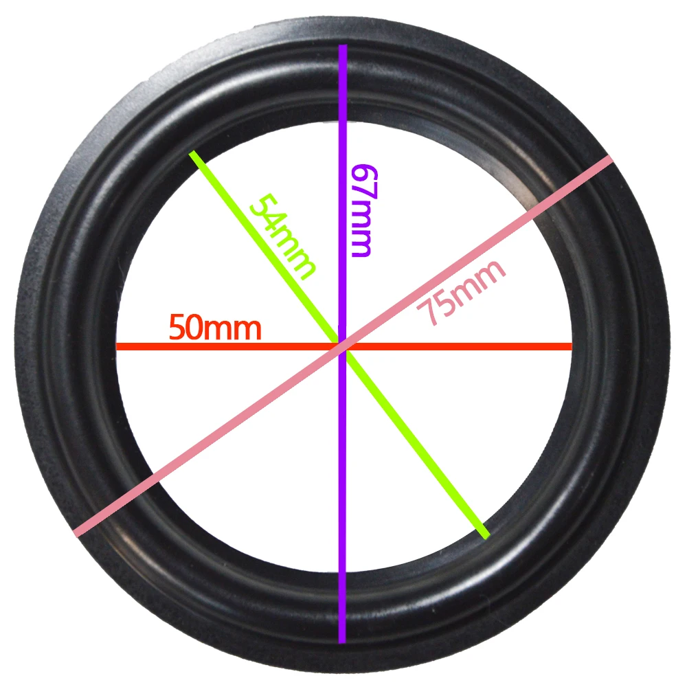 2 шт., 2, 3, 4, 5,5, 6,5, 8 дюймов, динамик, резиновый, объемный, сабвуфер, аксессуары для ремонта, общие складные края, сделай сам
