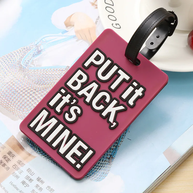 Luggage Tag Creative Letter "Not Your Bag" Cute Travel Accessories Luggage Tags Suitcase Cartoon Style Fashion Silicon Portable Travel Label