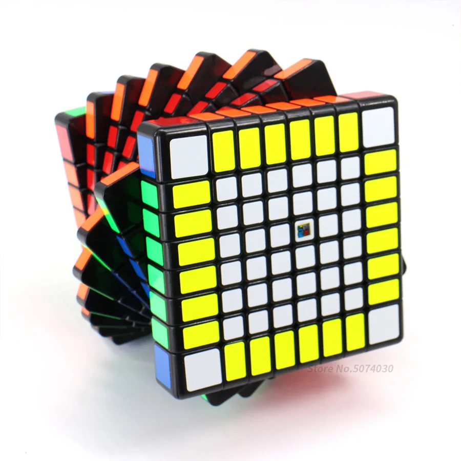 Moyu 8x8x8 волшебный куб 8 слоев головоломки 8x8 черный Stickerless Neo Cubo Magico 8*8*8 игра, развитие игрушки для детей