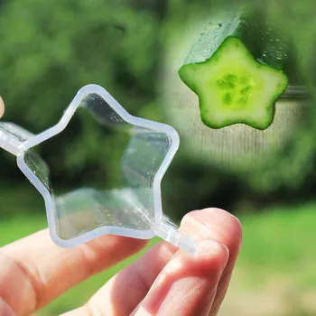

2 sets cucumber Fruits Growth Forming Mold Star/Heart-shaped Plastic Transparent Growing Mould For Garden Bonsai