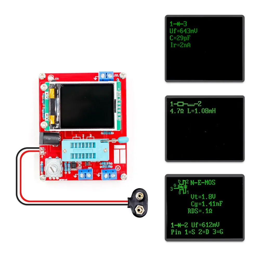 

FNIRSI Multifunctional Tester GM328 Transistor Tester Diode Capacitance ESR Voltage Frequency Meter Signal Generator