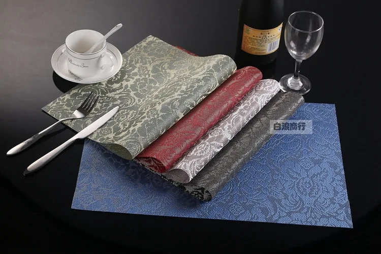 

1PCS PVC Dining Table Mats Kitchen Tool Tableware Pad Coaster Coffee Tea Place Mat 45*30cm