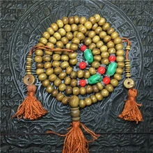 8 мм, Тибетский Стиль, старая кость яка, ручная работа, 108, молитвенные бусины, этнические, модные, старая и гладкая поверхность, буддизм, бусины