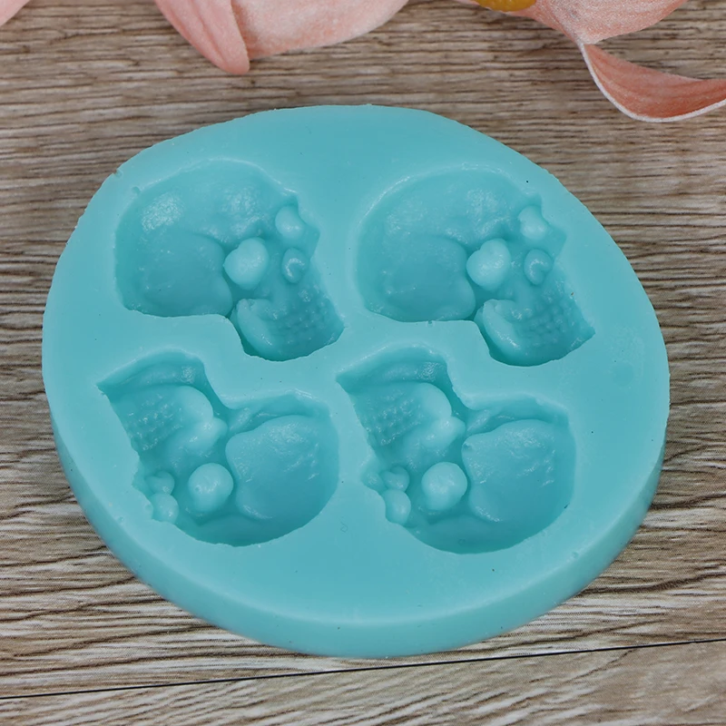 

1PCS Silicone 3D Skull Head Cake Mold Home Party Fondant Chocolate Halloween Party DIY Tools 7x6x2cm