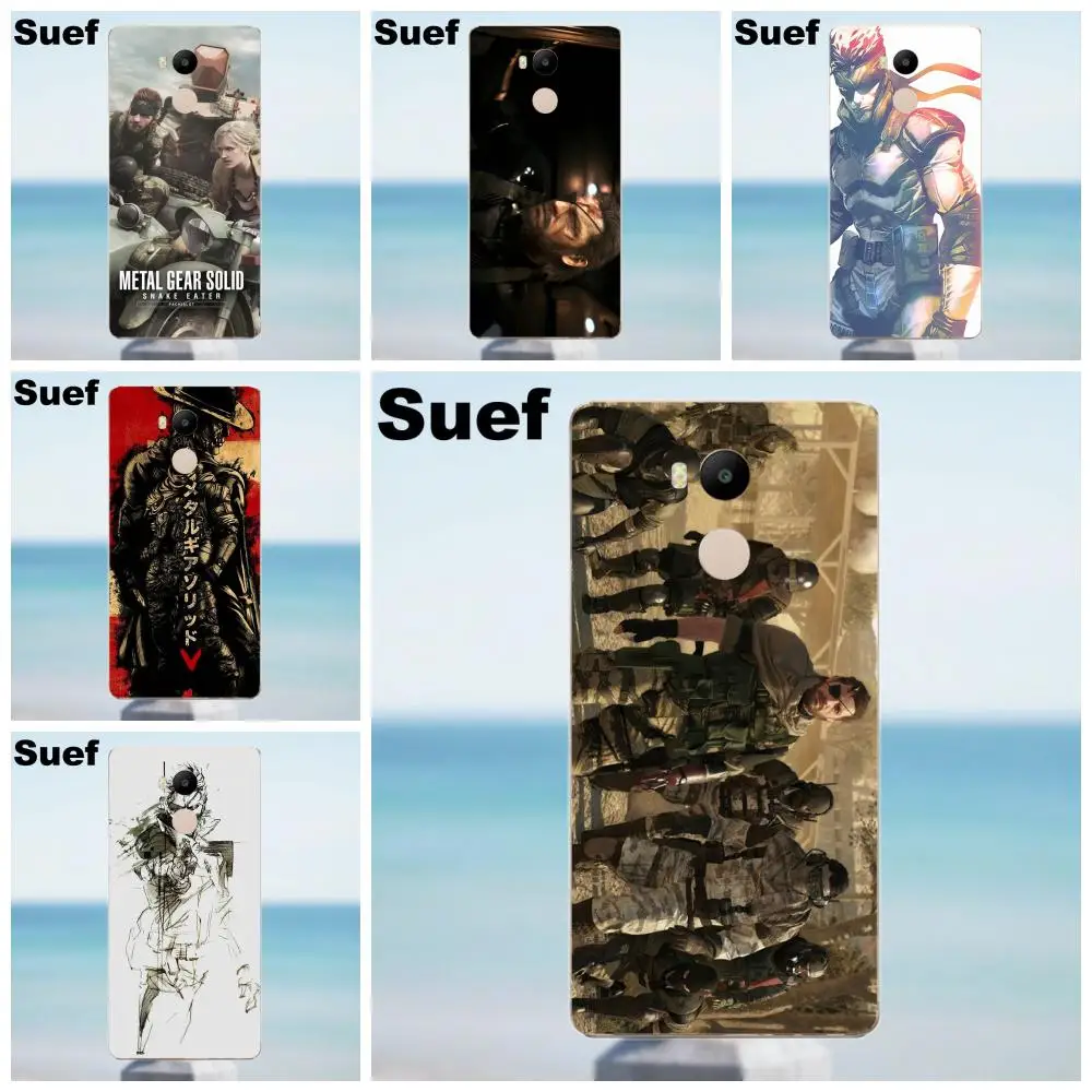 Suef для Xiaomi Redmi 4 3 3S Pro Mi3 Mi4 Mi4i Mi4C Mi5 Mi5S Mi Max Note 2 TPU чехол телефона Capa Metal Gear Solid |