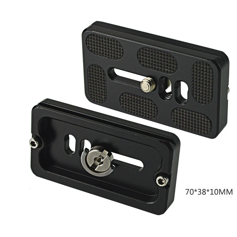 

Metal PU-70 Universal Quick Release Plate Bracket with 1/4 Screw for Benro Tripod Ball Head Arca Swiss Photo Studio Accessories