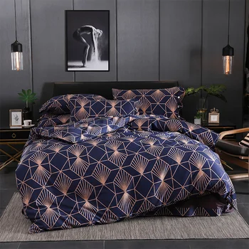 

Home Textile leaf printing Bedding Set Girls Adult Linen Soft egyptian cotton Duvet Cover Pillowcase Bed Sheet Queen king size